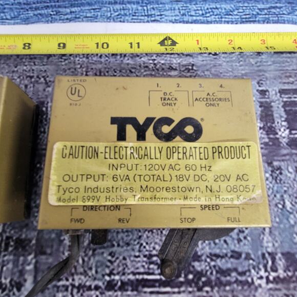 Vintage Tyco 2pcs electric train transformers hobby UNTESTED - Picture 3 of 7